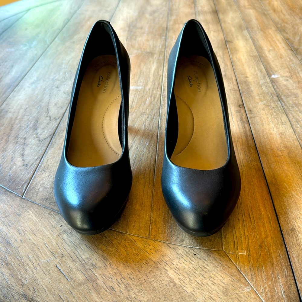 clarks platform heels